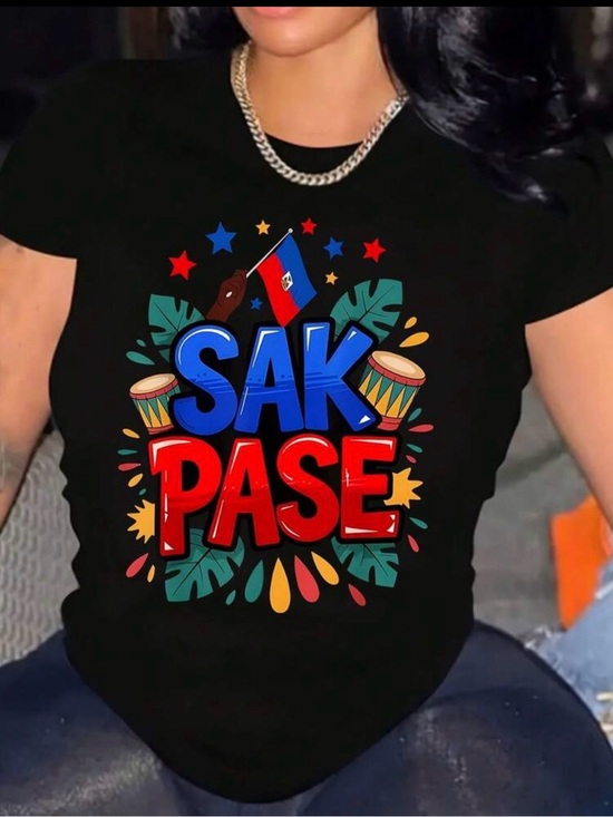 Tops - 100% Cotton Haïti shirt Sak pase